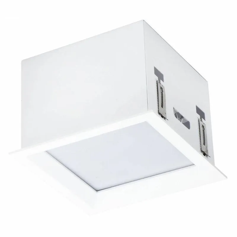 Plafon de Led de Embutir Quadrado 1x12W Tec Ret Bella Iluminação - caixa com 3 Unidade - Branco