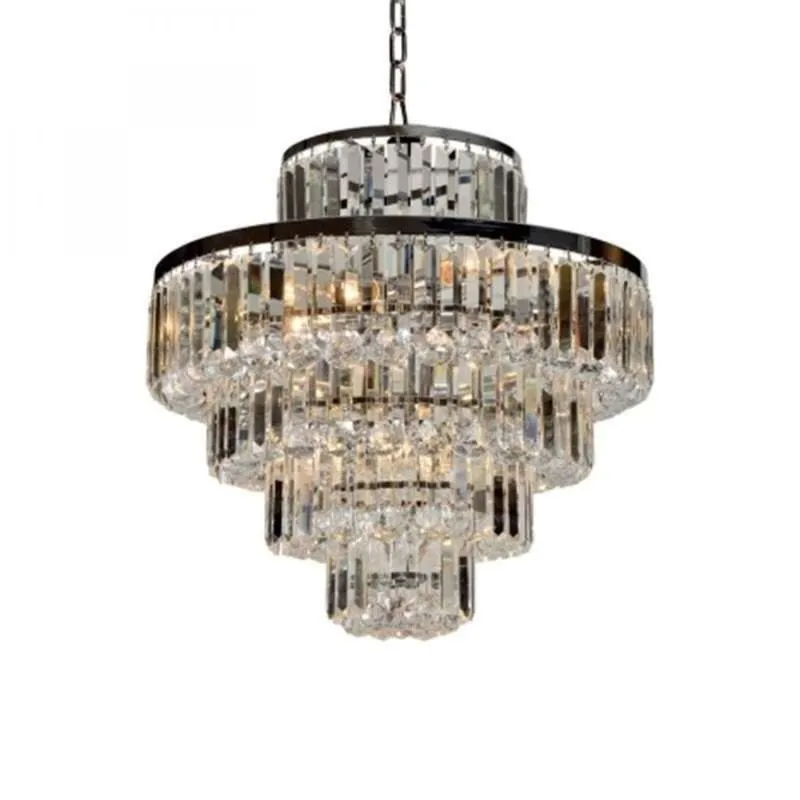 Lustre de Cristal Dijon 12 Lâmpadas Bella Iluminação Transparente