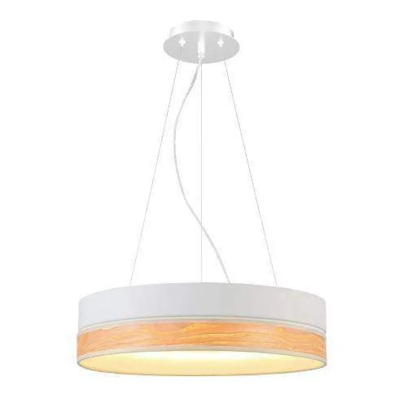 Pendente Led de Madeira 15cmx64cm Bella Iluminação 1x75W Madeira