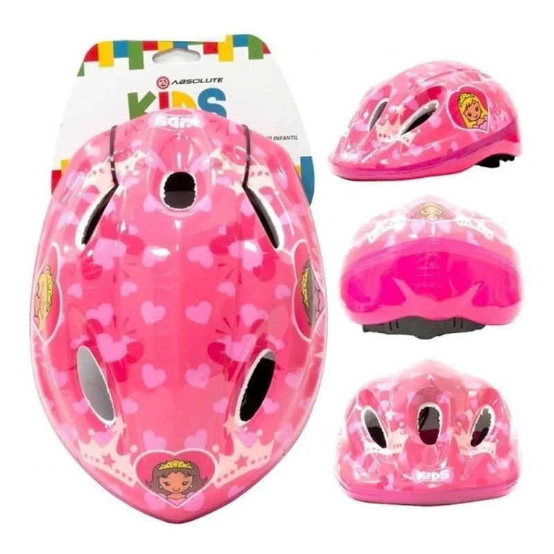 Capacete Infantil Bike Kids Shake Personagens Rosa TamM