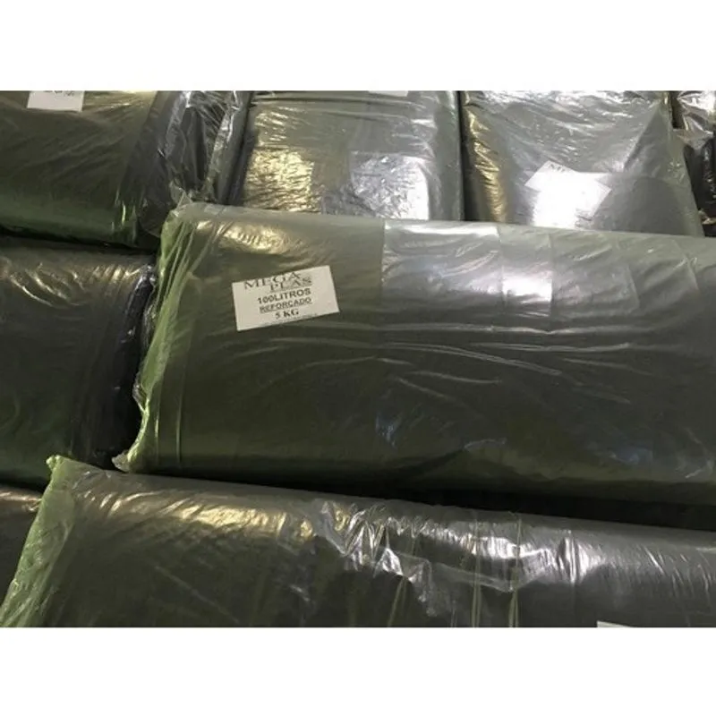 Sacos Pra Lixo De 100 Litros Reforçado- Pct c/ 100 Un. -preto