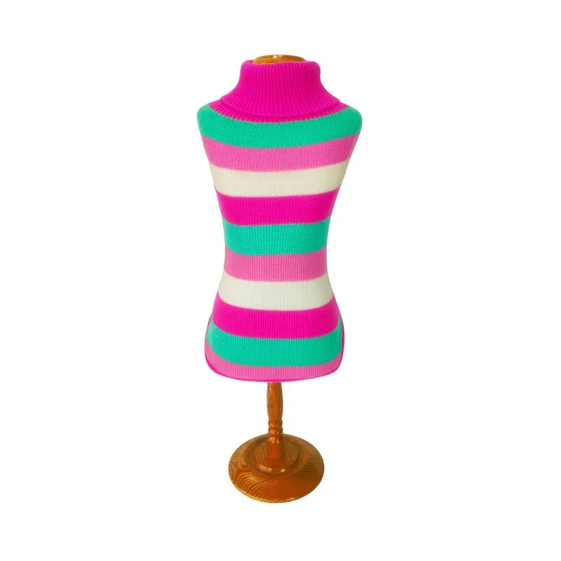 Suéter Griff Dog Listrado Rosa Para Cães E Gatos - Tam 8