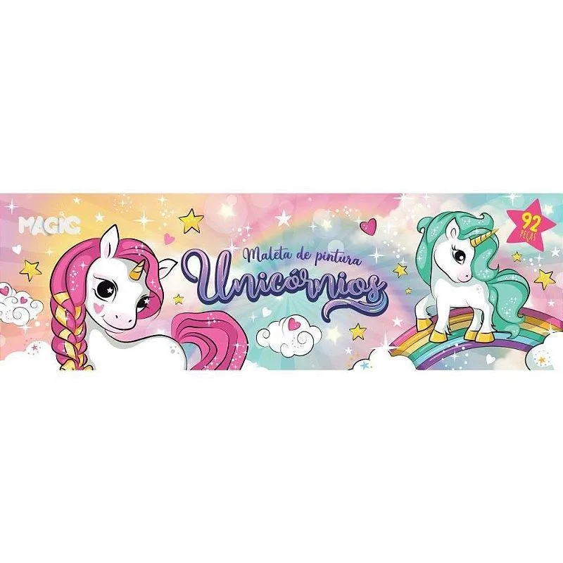 Maleta Para Pintura Unicórnio 92 Peças