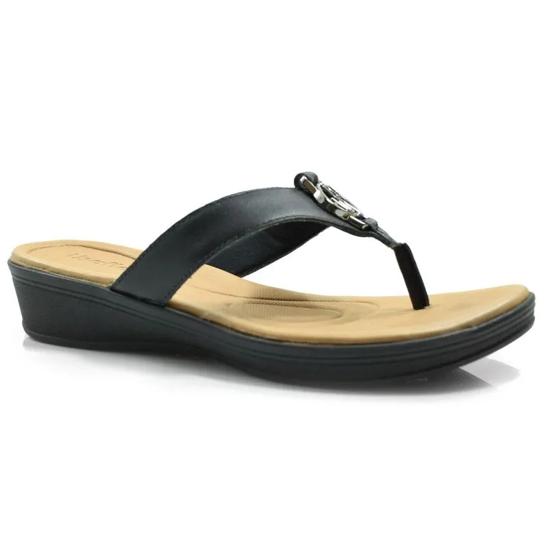 Tamanco de Couro Feminino Usaflex Preto AF0406 34
