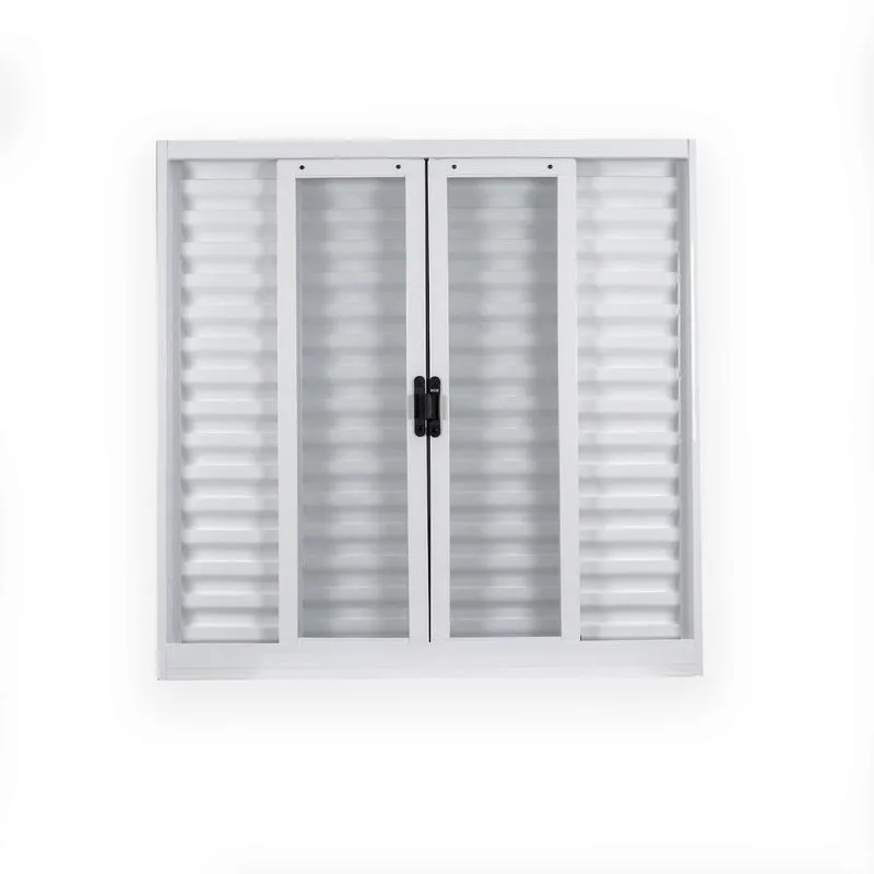 Janela Veneziana 6 Folhas Vidro Liso 100x100 Branco Minas Sul Mgm