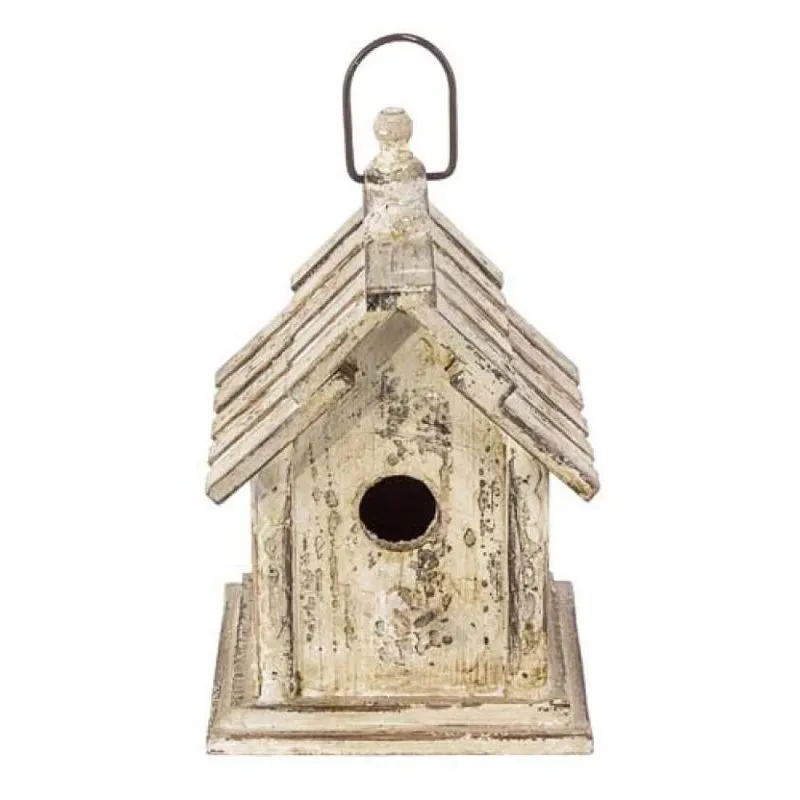 Casa De Pássaro Tradicional Branca 17xx7x28cm
