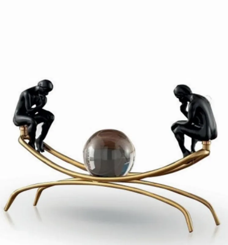 Decoração Escultura Pensadores E Globo Goods Br 166574