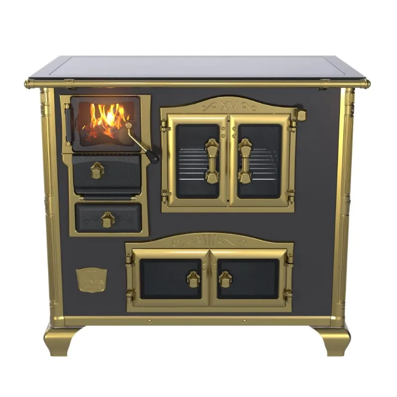 Fogao A Lenha Venax N 2 Princess Premium Preto Gold Sd