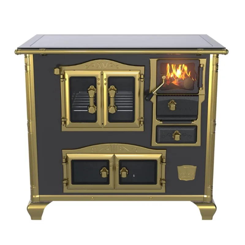 Fogao A Lenha Venax N 2 Princess Premium Preto Gold Se