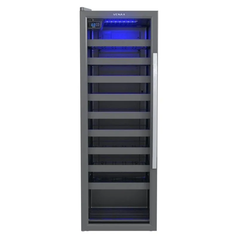 Adega De Vinhos Venax 50 Garrafas Piubella Grafite Porta Invertida 220v