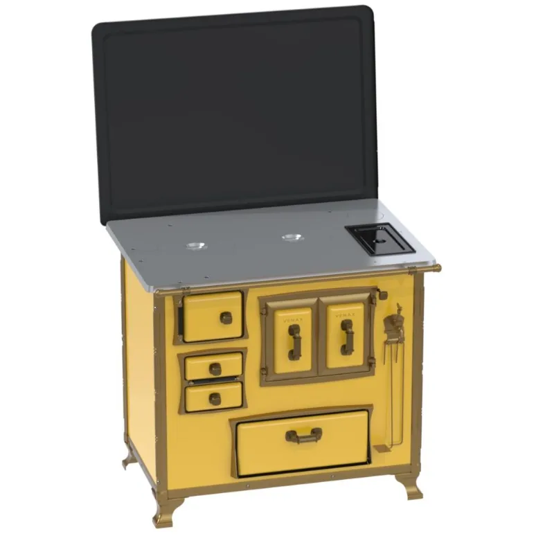 Fogao A Lenha Venax N 2 Renaissance Chapa De Aluminio Amarelo Cald Sd