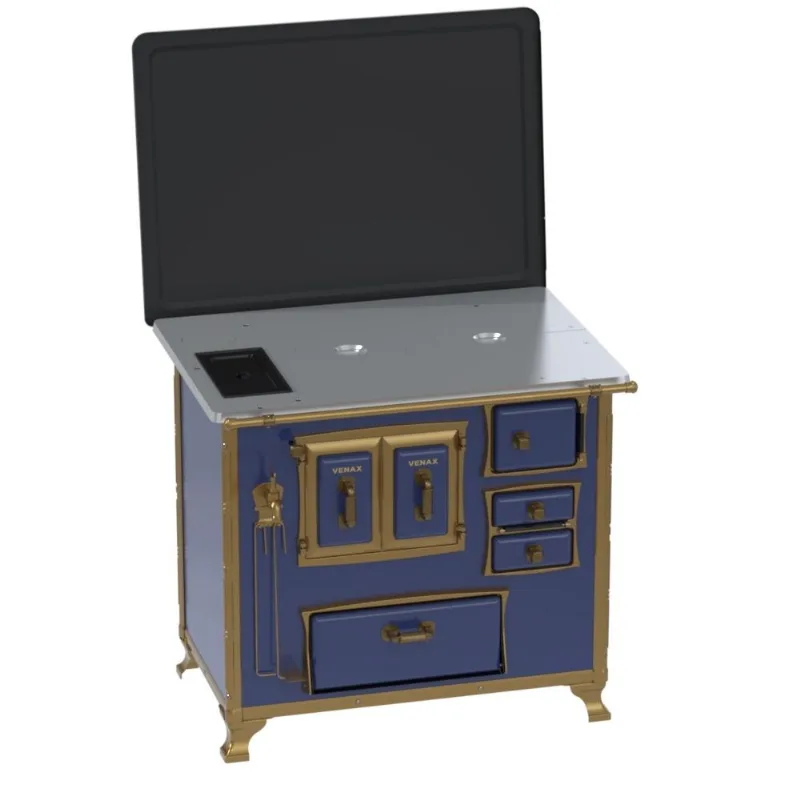 Fogao A Lenha Venax N 2 Renaissance Chapa De Aluminio Azul Cald Se