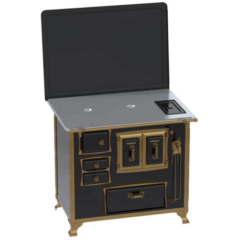 Fogao A Lenha Venax N 2 Renaissance Chapa De Aluminio Preto Cald Sd