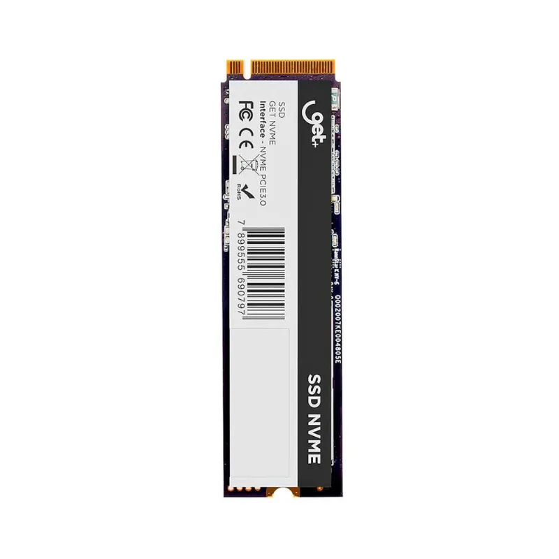 SSD 480GB Get M.2 NVMe, NAND 3D, Leitura 1600MB/s Gravação 1400MB/s