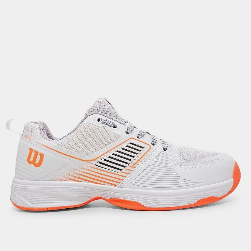 Tênis Wilson Ace 3.0 Clay Feminino - Feminino - Branco+Laranja