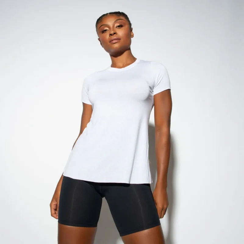 Blusa Fitness Viscolycra Mullet Branca BL398 Branco P