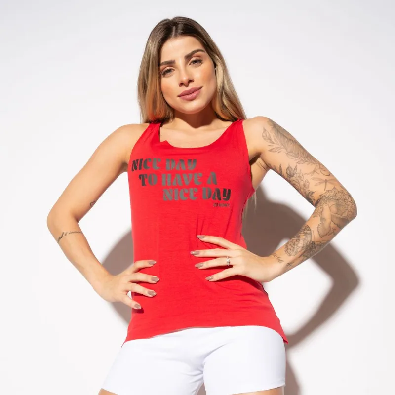 Regata Fitness Vermelha Nice Day CT745 Vermelho G