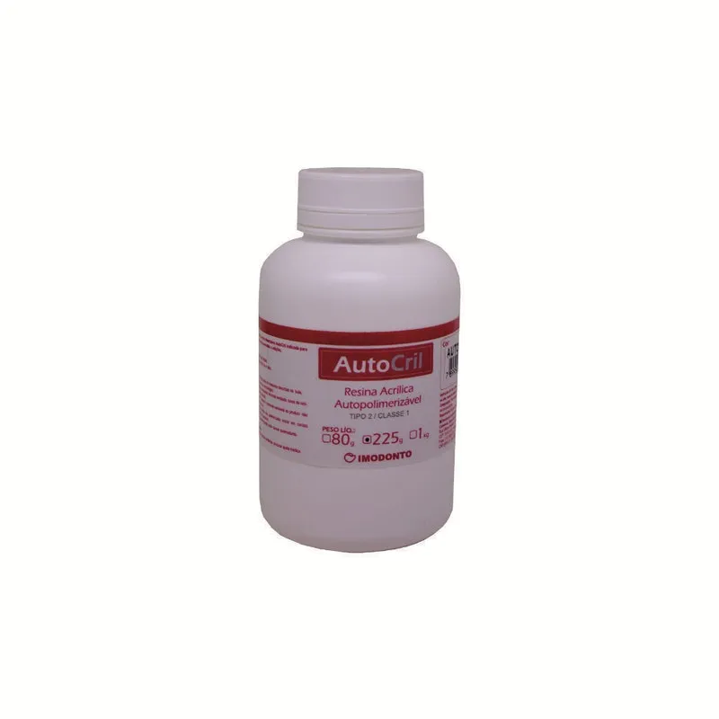 Resina Acrílica Autopolimerizável Autocril Pó 225G - Incolor