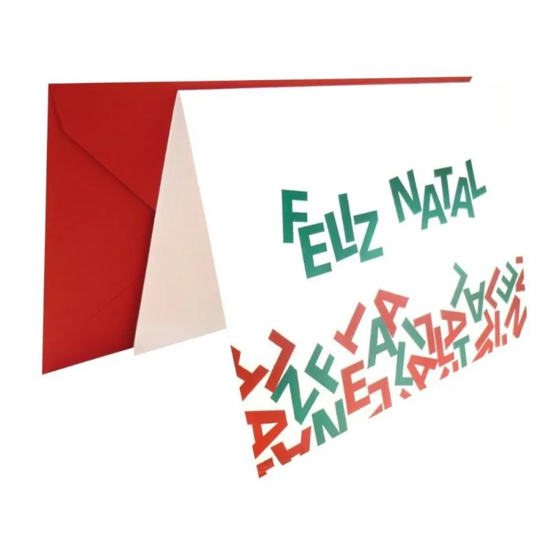 Cartão Teca Sazonal Natal - Fabriano Natal Divertido Branco