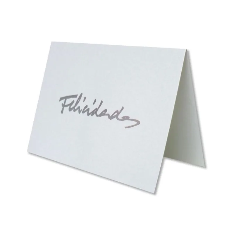 Cartão L. Diária Teca - Mini Fabriano Felicidades Branco