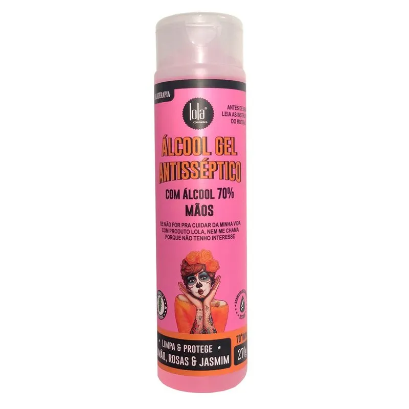 Álcool em gel Lola Cosmetics – Gel Antisséptico Limão e Rosas 270g