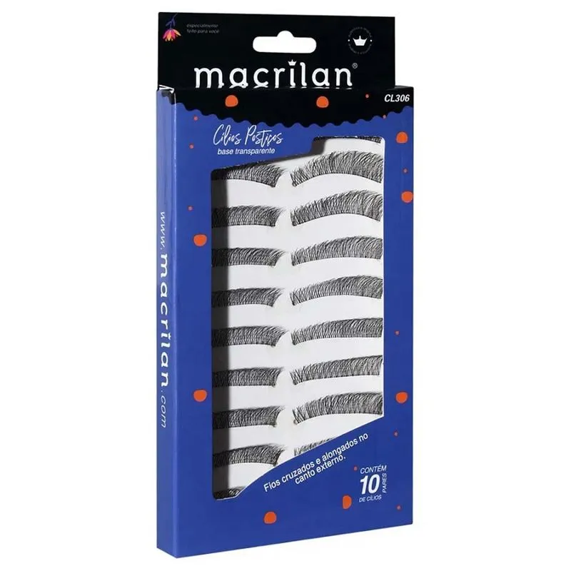 Cílios Postiços Macrilan - Fios Cruzados 10 Pares CL306