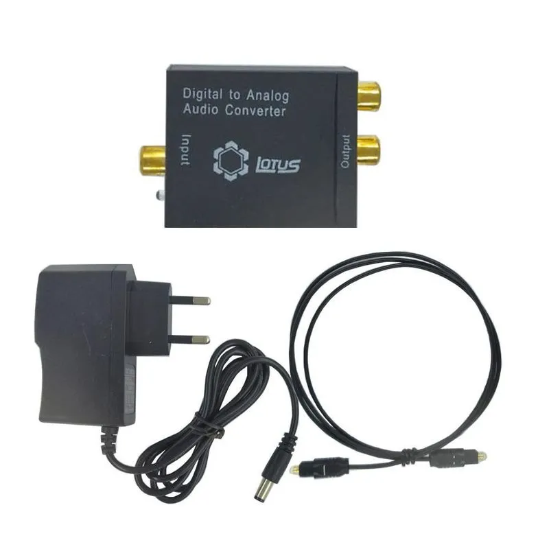 Kit 10 Conversor Áudio Digital Analógico Optico P2 Rca Lt142