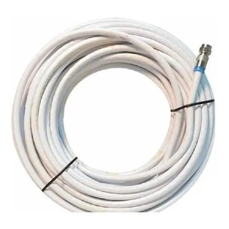 Cabo Antena Rg06 Coaxial Montado 10m + Emendas