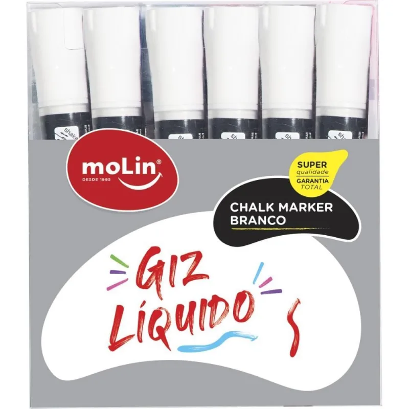 Giz Liquido Branco com 6