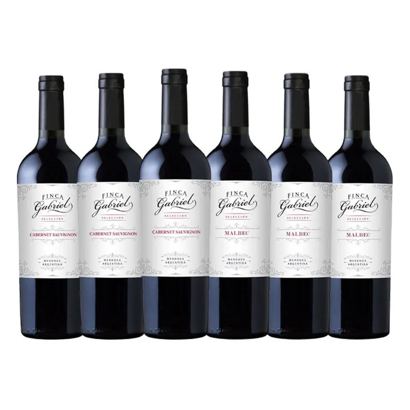 Kit 6 Vinhos Finca Gabriel (3 Cabernet Sauvignon + 3 Malbec)