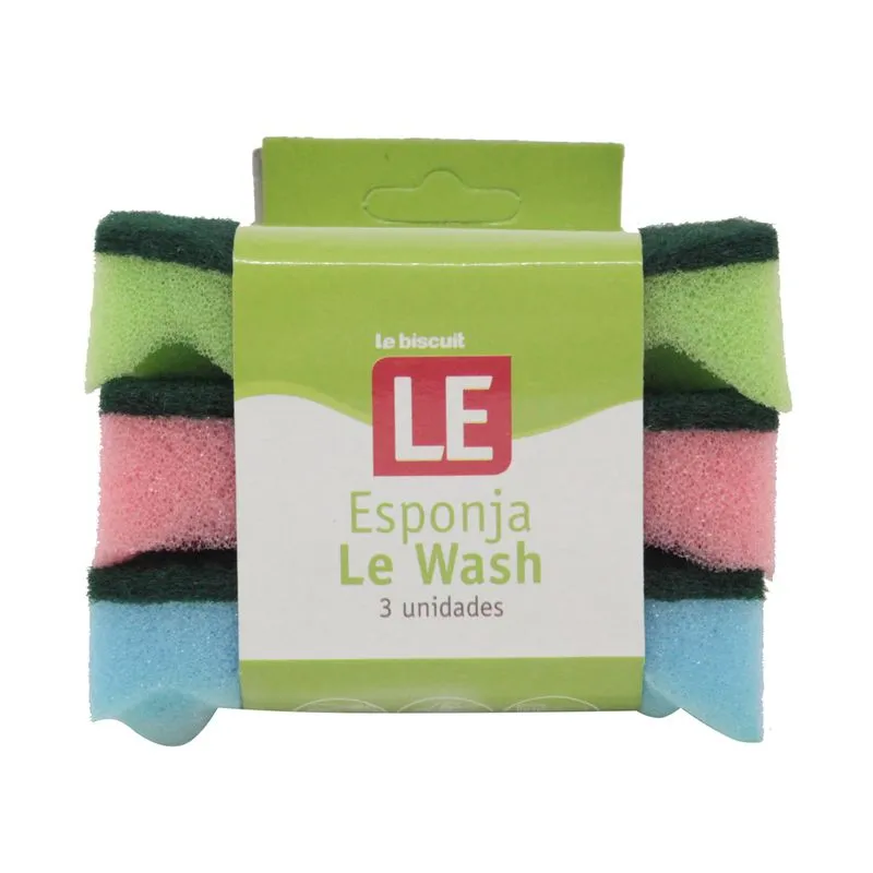 Esponja Le Wash com 3 Unidades