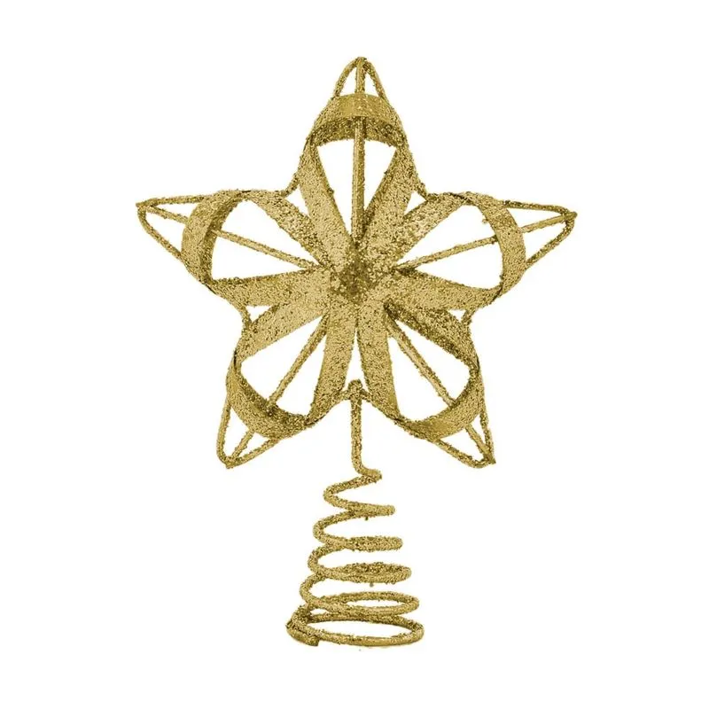 Ponteira Para Árvore de Natal Le Aramada com Glitter 14cm Ouro