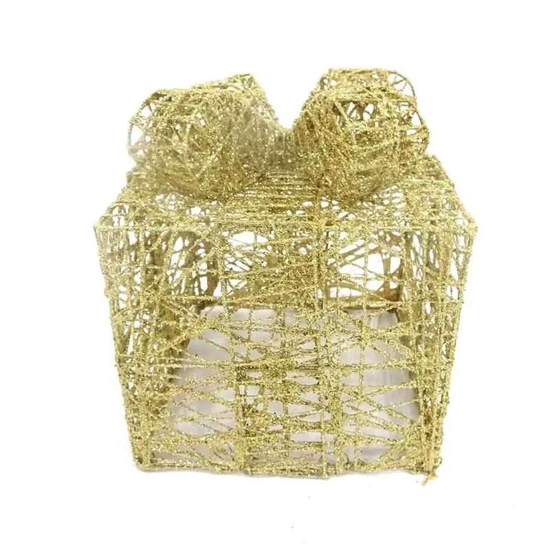 Presente de Natal Decorativo Le Aramado 15cm Dourado