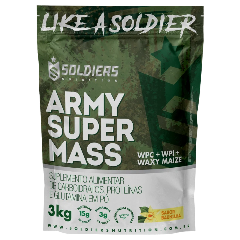 Hipercalórico Army Super Mass 3Kg - Soldiers Nutrition Cookies