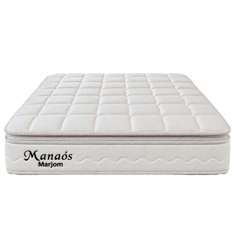 Colchão Casal Marjom Manaós Pillow Top 024x188x138cm Espuma D33 (MP)