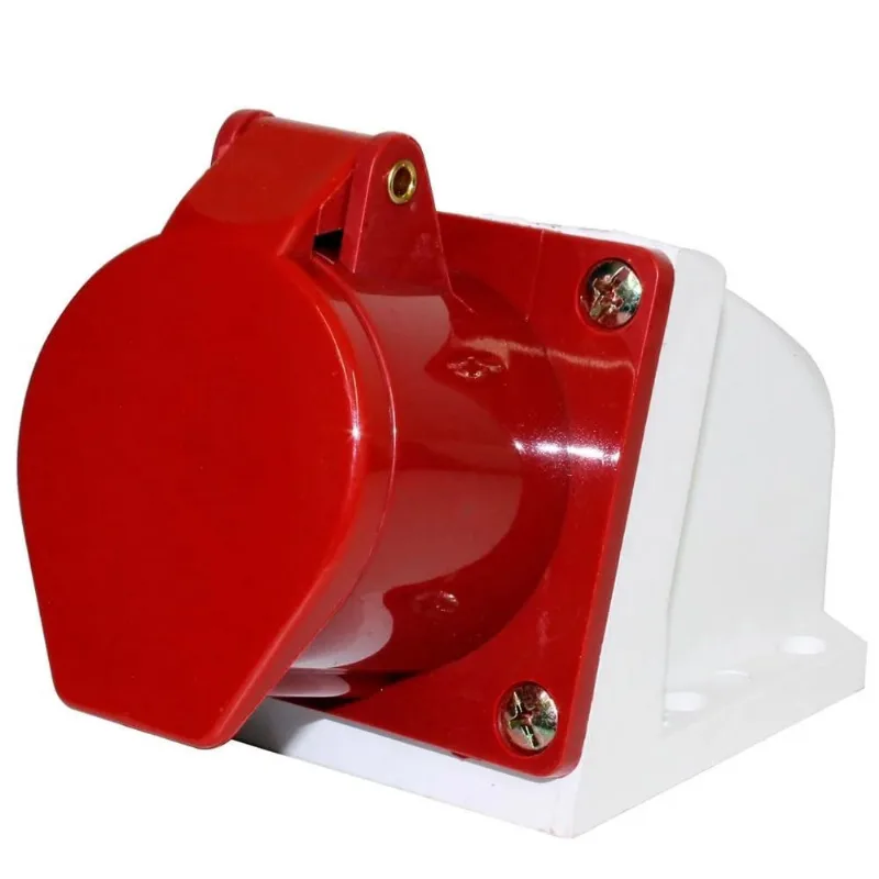 Tomada Industrial De Sobrepor 3 Polos + Terra 6h 380v 16a Vermelho
