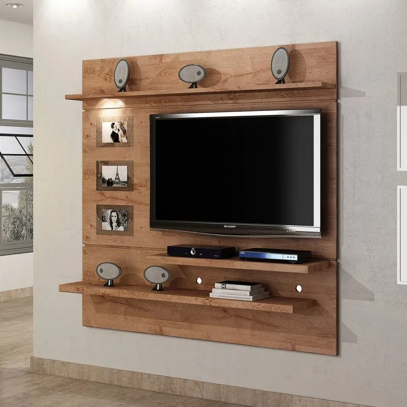 Estante Home Theater Suspenso para TV Até 60 Polegadas Interativo Valdemóveis Terracota