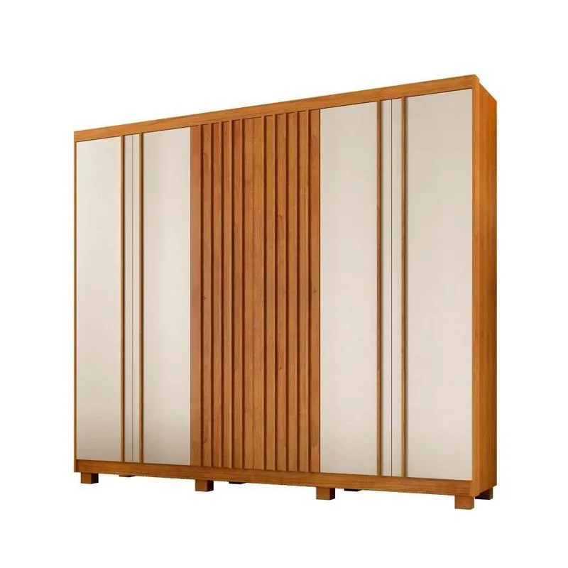 Guarda Roupa Mdp 6 Portas 5 Gavetas Cinamomo Off