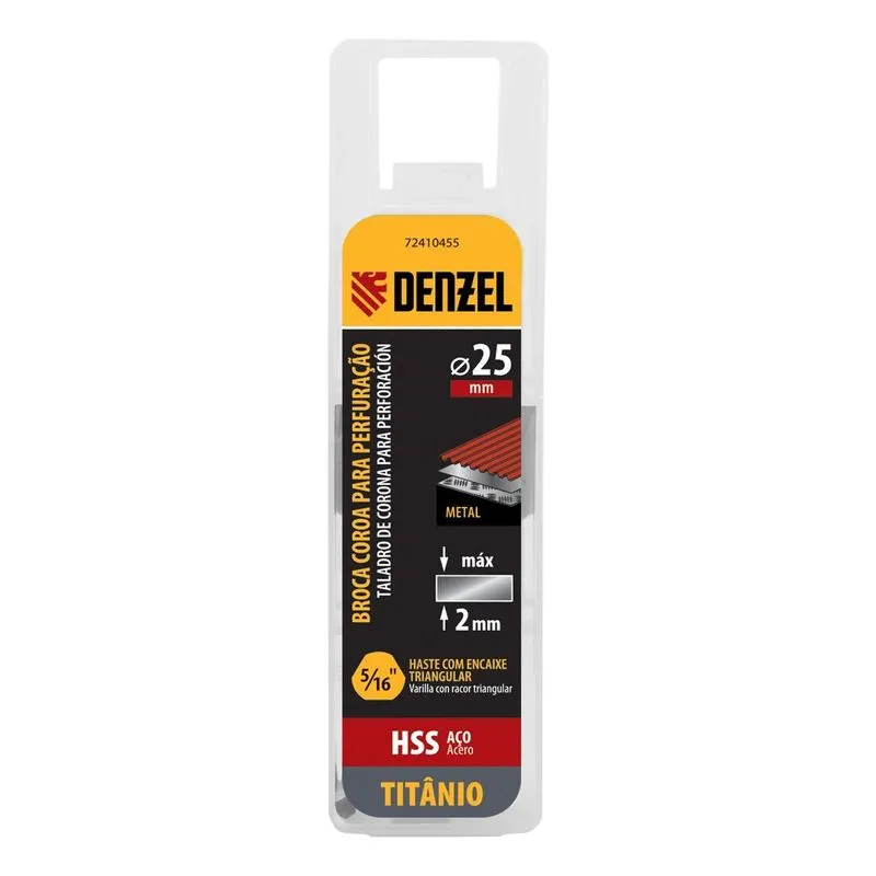 Serra Copo Para Metal 25mm Nitreto Titânio Aço Hss