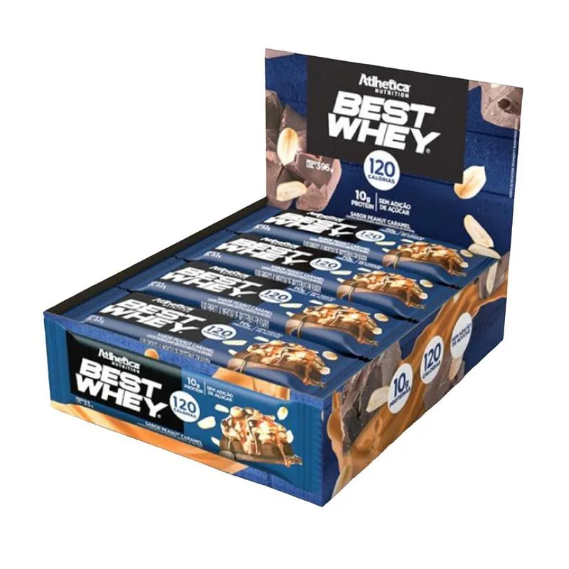 Best Whey Bar Caixa 12 Unidades Sabor Amendoim Caramelo