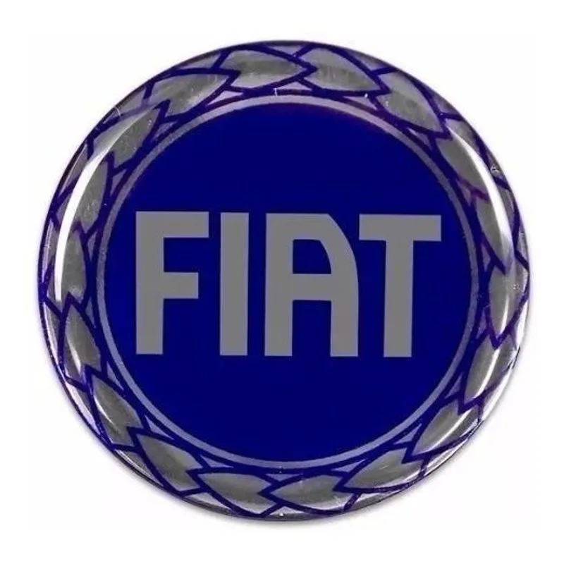 Emblema Volante Fiat 60mm Azul Palio Siena Marea Acrilico