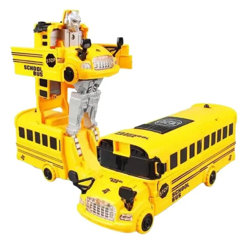 Ônibus Escolar Americano Robô Bate Volta Musical - Net Toy