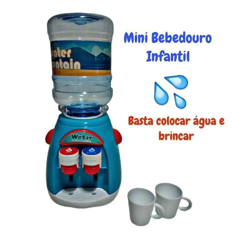 Mini Bebedouro Infantil 200ml Com Copo Color