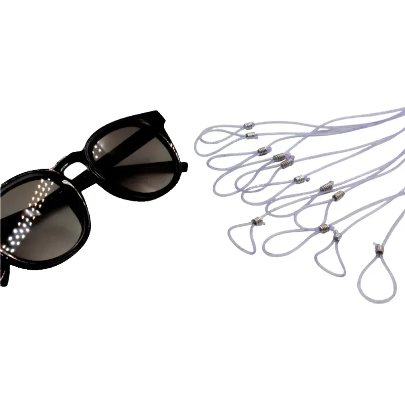 Cordão para Óculos em Silicone FC Transparente com Glitter com 12 Unidades