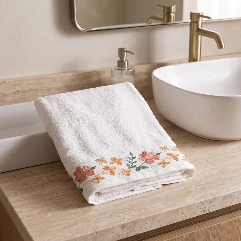 Toalha de Rosto Botânica 45x75CM 100% Algodão Macia e com Alta Absorção Floral LM Peter Toalha de Rosto Botânica 45x75CM 100% Algodão Macia e Absorvente Floral LM Peter