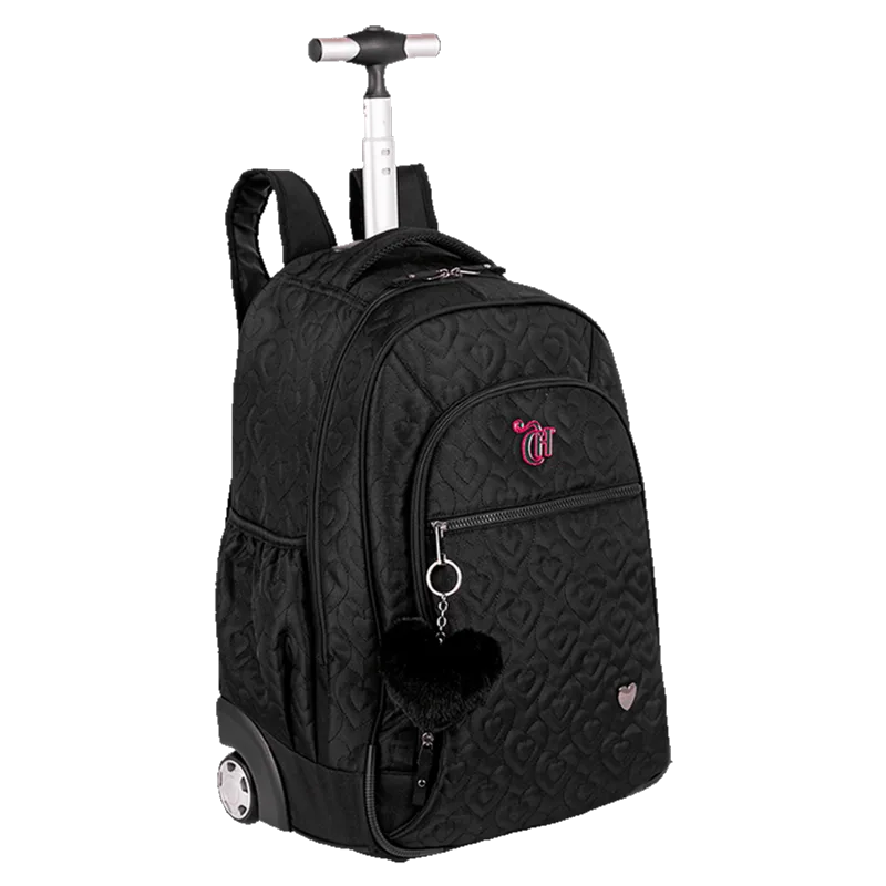 Mochila Carrinho Grande Capricho Crush - Preto