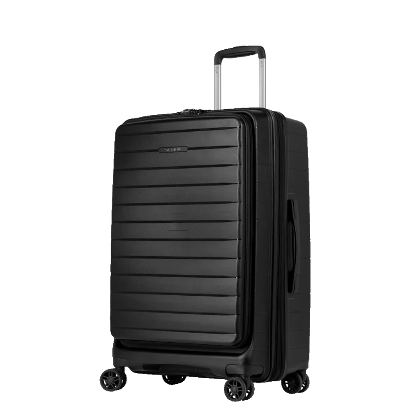 Mala de Viagem Média 23 kg em Polipropileno com Rodas 360° PP Duo - Preto