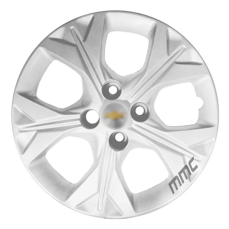 1x Calota Onix Prisma Todos Aro 14 Prata Melhor Preço