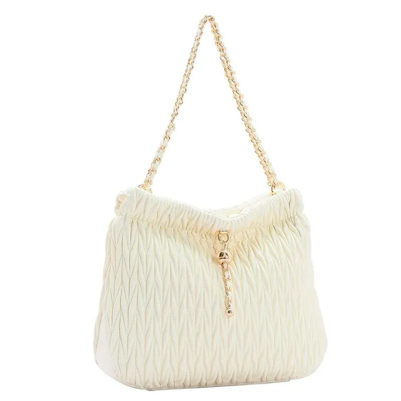 Bolsa de Ombro Feminina Chenson Fashion Matelassê Off White 3484503 UNICO