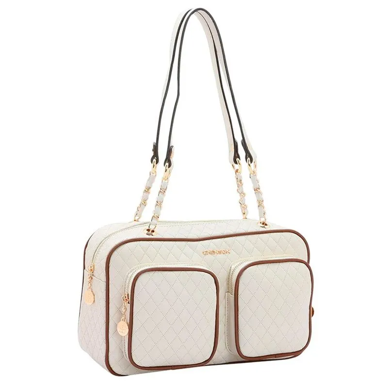 Bolsa Feminina de Ombro Chenson Mini Matelassê Off White 3484528 UNICO